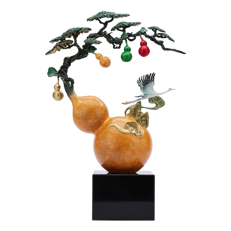 黄铜葫芦摆件《福禄安康》