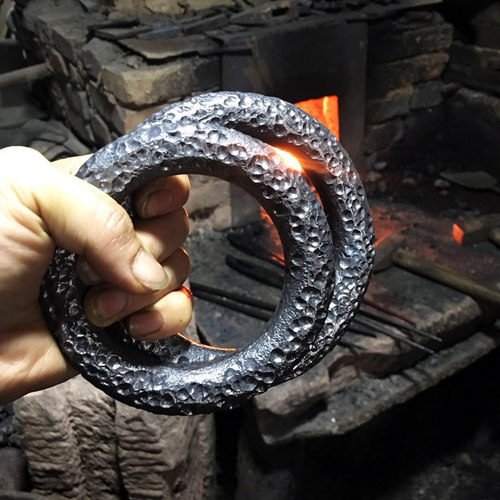 手工锻打洪拳负重练功健身金刚圈