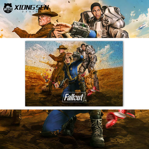辐射Fallout美剧辐射4丝圈地垫