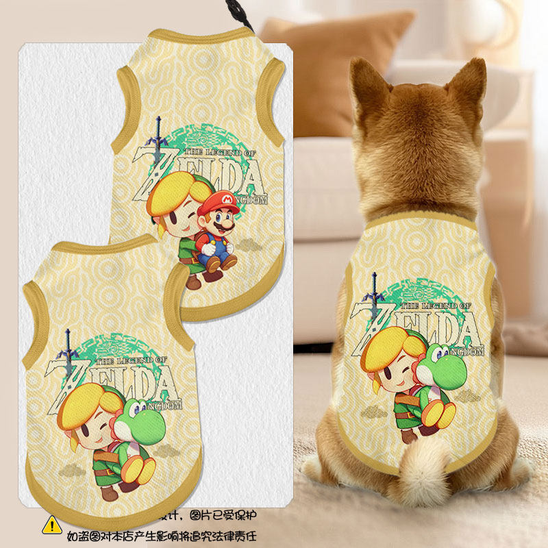 塞尔达传说联名马里奥路易吉耀西宠物背心狗狗猫咪衣服泰迪比熊