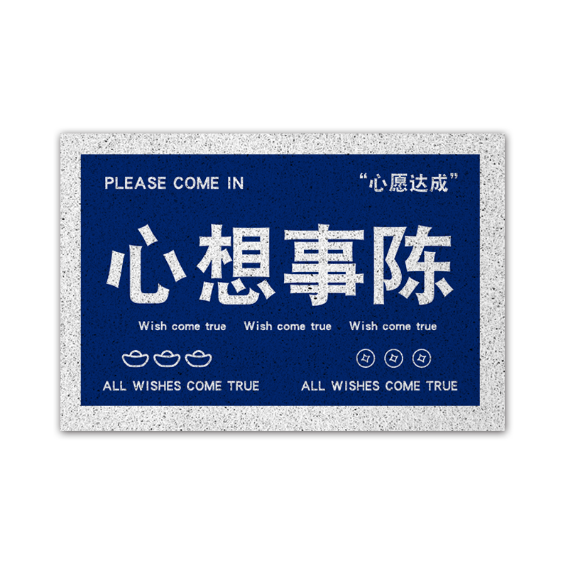 可定制姓氏袁气满满丝圈地垫