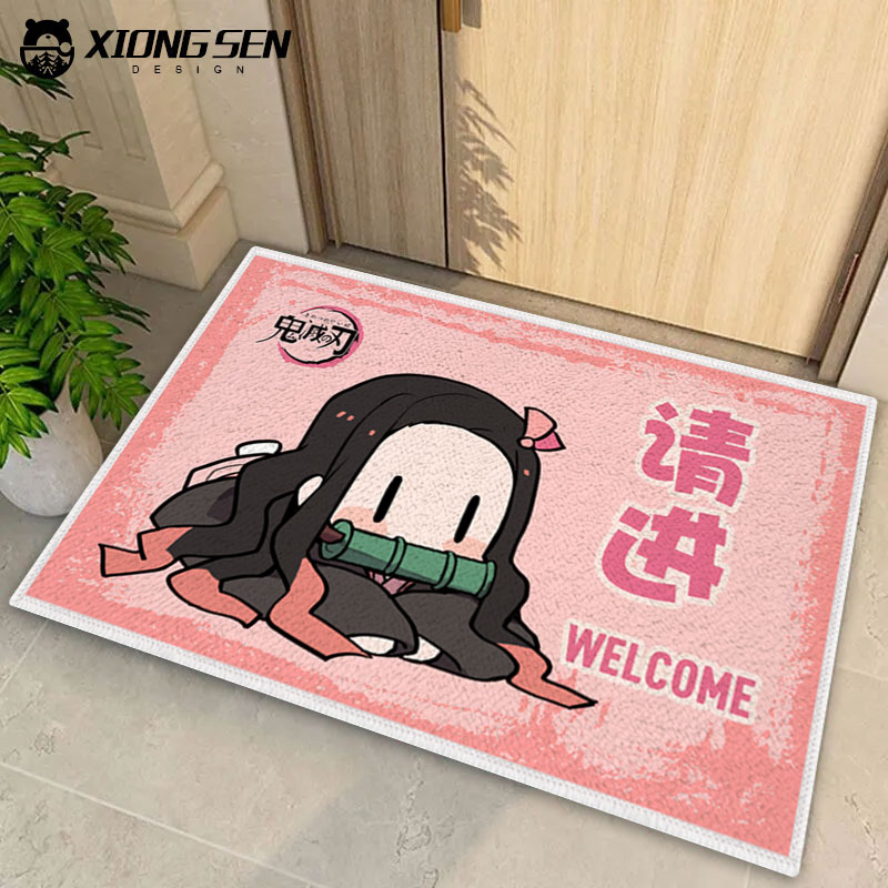 鬼灭之刃动漫周边仿羊绒地垫