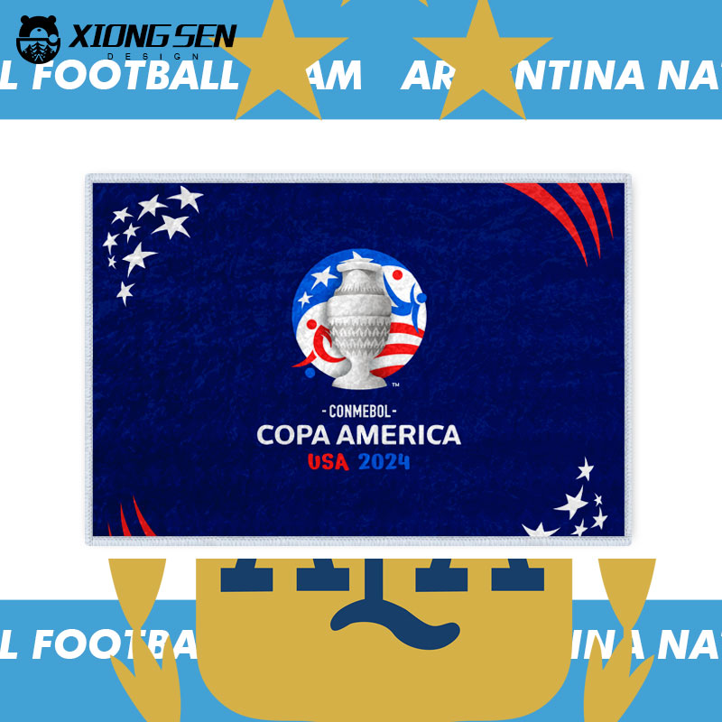 2024美洲杯阿根廷巴西美国加拿大硅藻泥地垫子玄关入户进门口脚垫