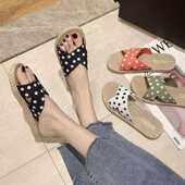 女夏外穿夏季 新款 波点潮百搭室内网红时尚 拖鞋 防滑沙滩平底凉拖鞋