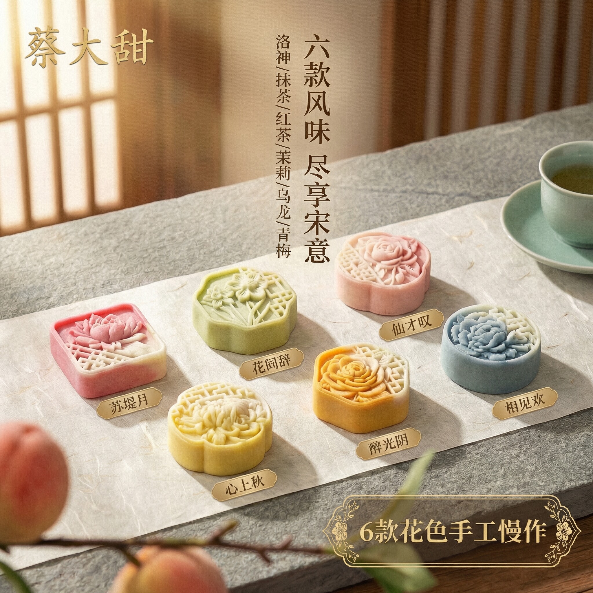 蔡大甜茶亭梦传统中式糕点宋代茶点中秋苏式月饼高档礼盒送礼长辈