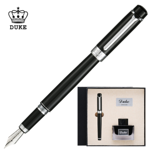 duke旗舰店德国公爵钢笔男士 定制刻字 高档墨囊可替换金属成人练字粗重手感商务N20系列墨水礼盒套装