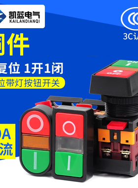 上海马可按钮APBB-22N-25N PPBB双键双位带灯 控制开关复位型铜件