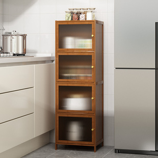 厨房多功能置物架柜式 落地多层夹缝柜冰箱窄缝放碗碟盘锅具储物柜