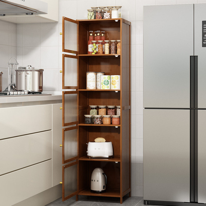 厨房多功能置物架柜式落地多层夹缝柜冰箱窄缝放碗碟盘锅具储物柜,厨房/烹饪用具,微波炉置物架,淘宝优惠券,粉丝福利购,淘宝优惠卷