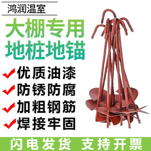 包邮温室大棚配件压膜线专用地锚固定器加粗防风防锈螺旋地桩地钉