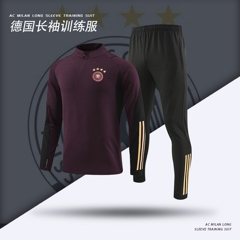 足球训练服套装成人定制德国队秋冬保暖长袖运动比赛出场队服男女