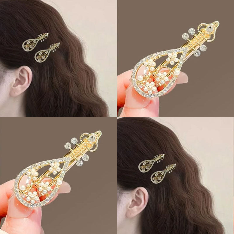 重工琵琶珍珠发夹古风侧边碎发夹女2026新款创意高级感鸭嘴夹头饰,饰品/流行首饰/时尚饰品新,发饰,淘宝优惠券,粉丝福利购,淘宝优惠卷