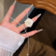韩系闪钻网纱山茶花朵项链女2026新款 高级感轻奢小众锁骨颈链配饰