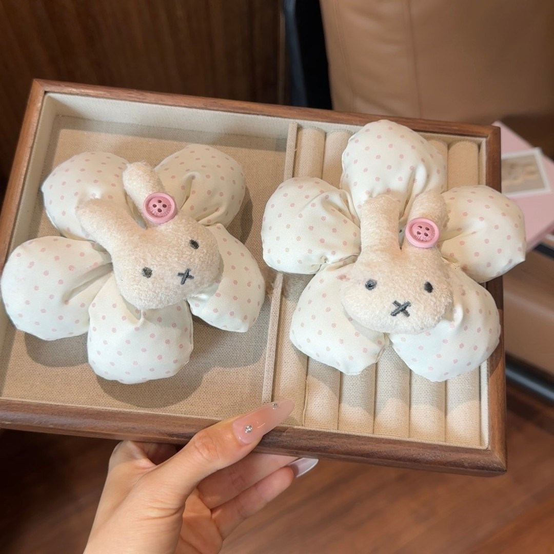 波点花朵兔子大肠发圈女扎丸子头绳充棉发绳可爱韩系发饰2025新款,饰品/流行首饰/时尚饰品新,发饰,淘宝优惠券,粉丝福利购,淘宝优惠卷