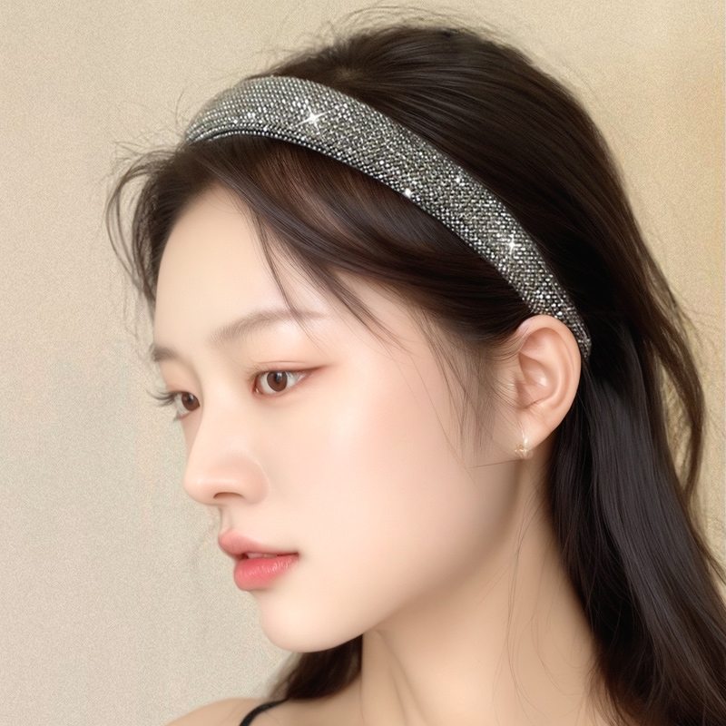 财阀千金满钻发箍女2025新款日常外戴高颅顶头箍显脸小压发发卡子