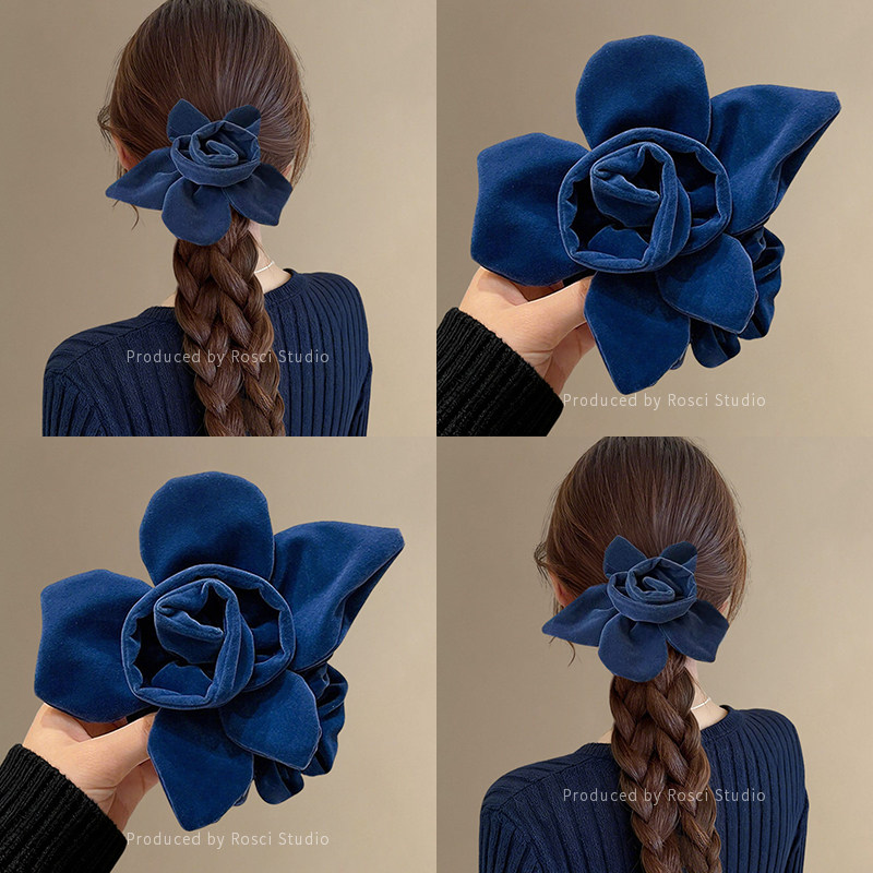 丝绒花朵大肠发圈女2025新款高级感马尾高弹力丸子头发绳绝美发饰,饰品/流行首饰/时尚饰品新,发饰,淘宝优惠券,粉丝福利购,淘宝优惠卷