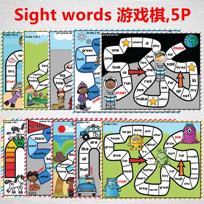 sightwords高频词口语飞行棋室