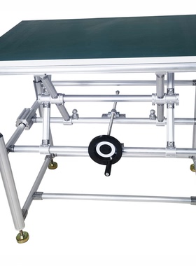 丝杆机构可升降工作台LCIA第三代铝合金精益管物料剪式调节升降架