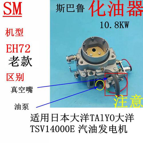 大洋TSV14000E发电机EH72化油器