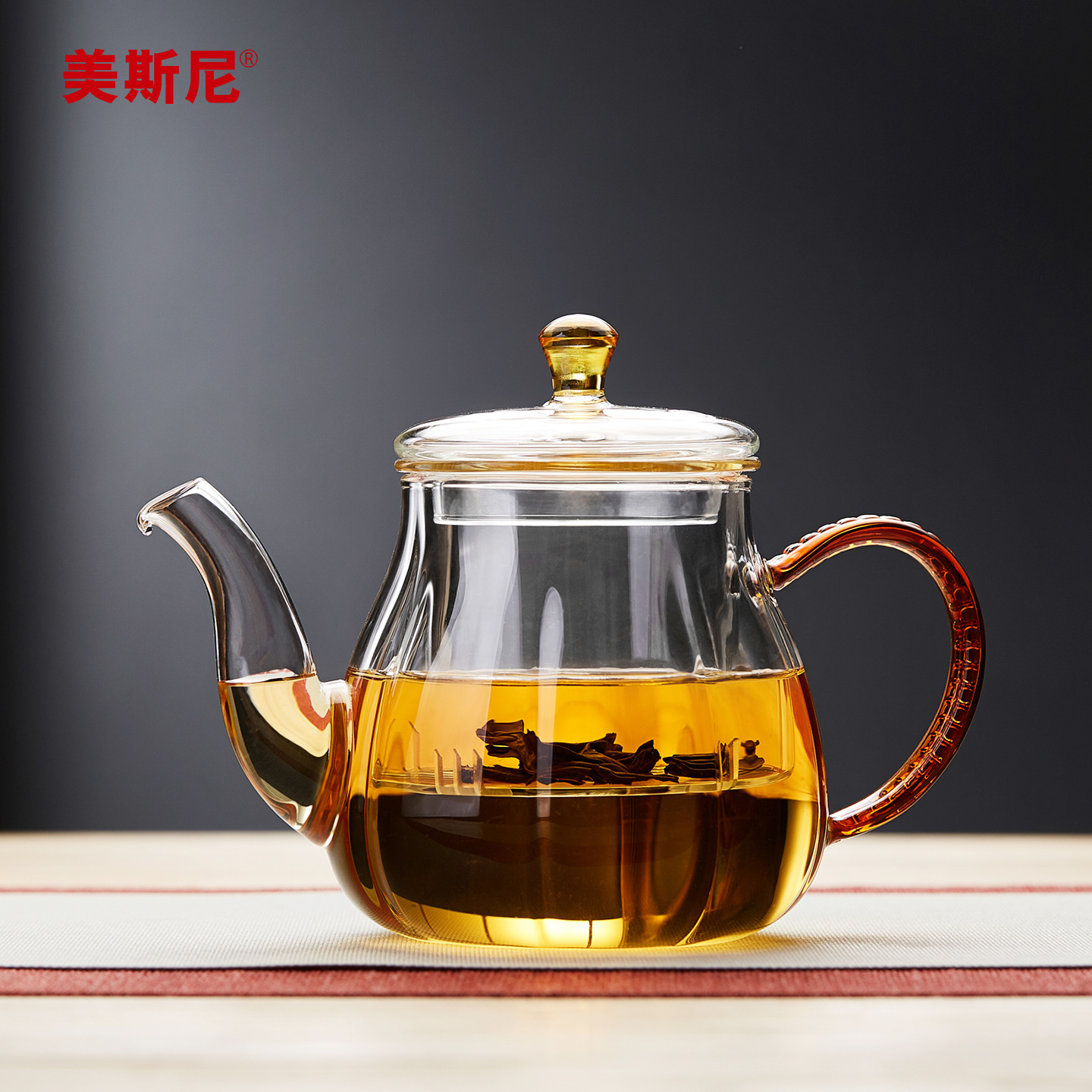 美斯尼加厚玻璃泡茶壶茶具套装