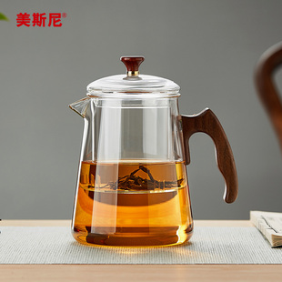 美斯尼茶壶家用单壶煮茶器耐高温木把泡茶壶电陶炉烧水壶茶具套装
