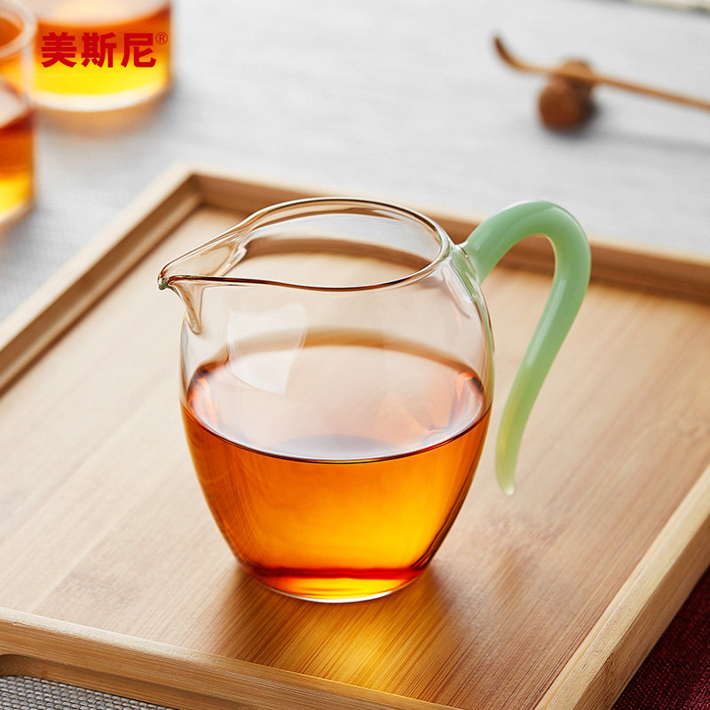 美斯尼玻璃公道杯高档分茶器茶漏一体茶海配件用品大全泡茶杯茶具图片