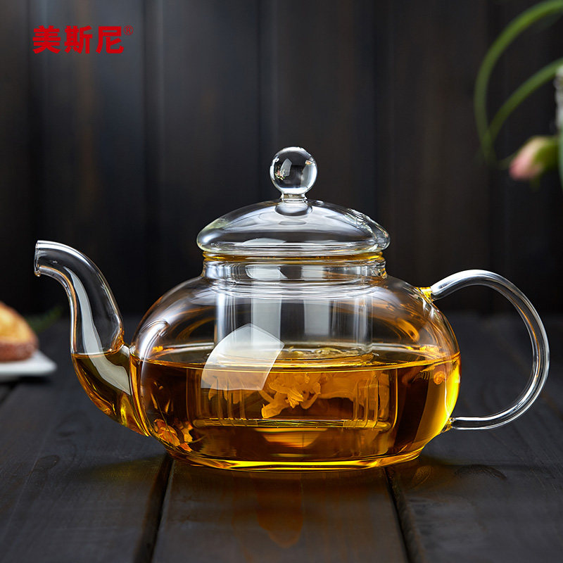 特厚玻璃茶壶耐高温过滤家用水壶图片