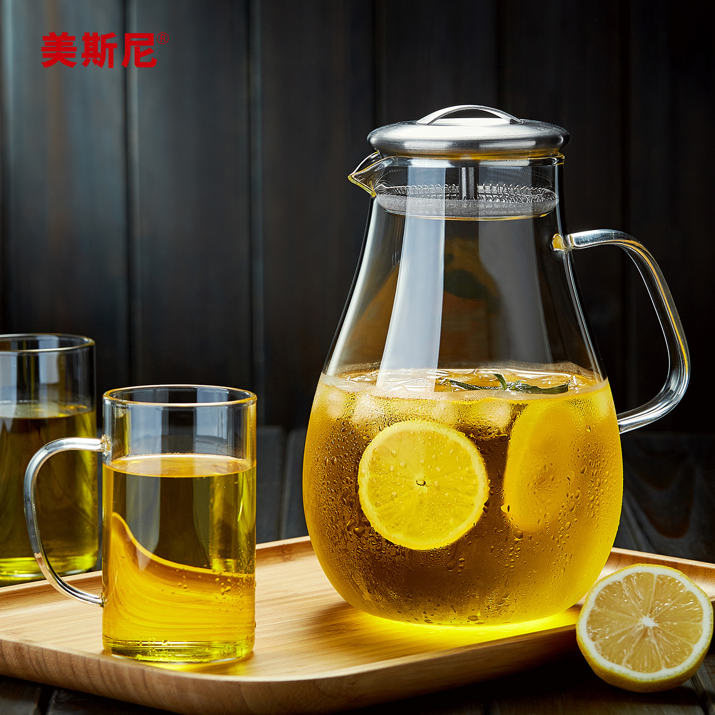 美斯尼凉水杯大容量耐高温玻璃