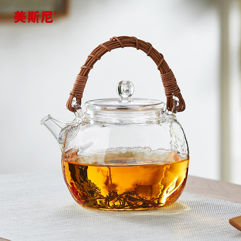 美斯尼玻璃煮茶壶加厚提梁泡茶壶耐高温电陶炉烧水壶家用新款茶具
