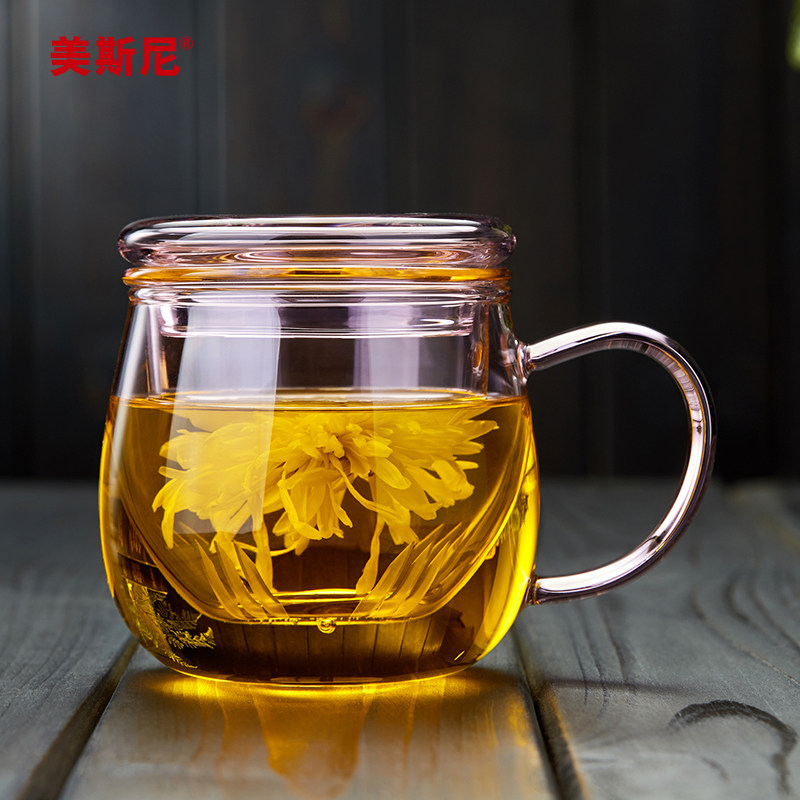美斯尼玻璃玻璃杯家用泡茶杯女图片