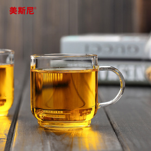 美斯尼 加厚玻璃茶杯泡茶玻璃功夫品茶杯120毫升温雅杯玻璃茶杯子