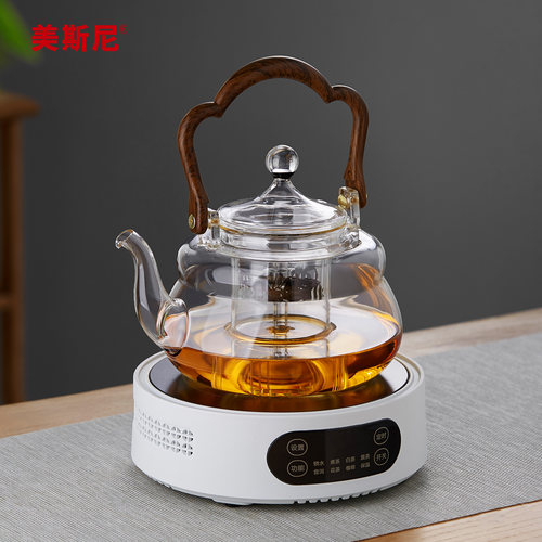 美斯尼玻璃煮茶壶耐高温提梁烧水