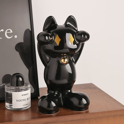 入户玄关摆件轻奢高档招财猫高端现代高级感电视柜酒柜礼品小礼物