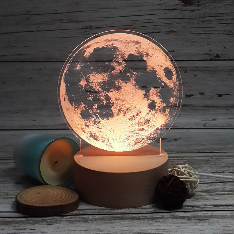 创意卧室床头月亮ins生日礼品月球台灯小夜灯少女心梦幻浪漫情调