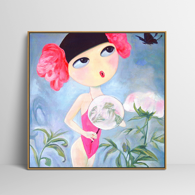 现代简约人物挂画沙发背景装饰画