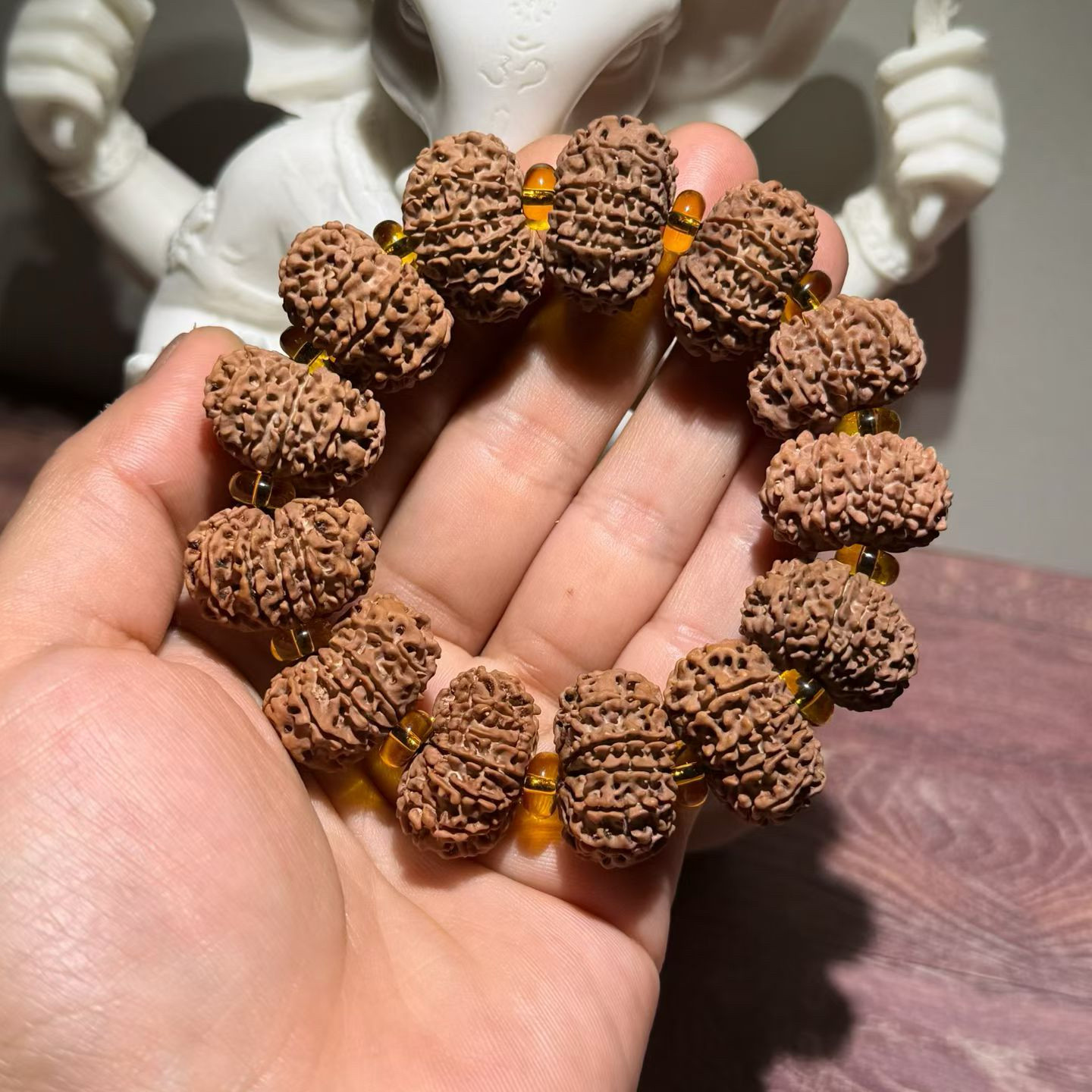 精品尼泊尔大金刚菩提子手串23文玩佛珠11瓣盘玩满肉高端收藏级
