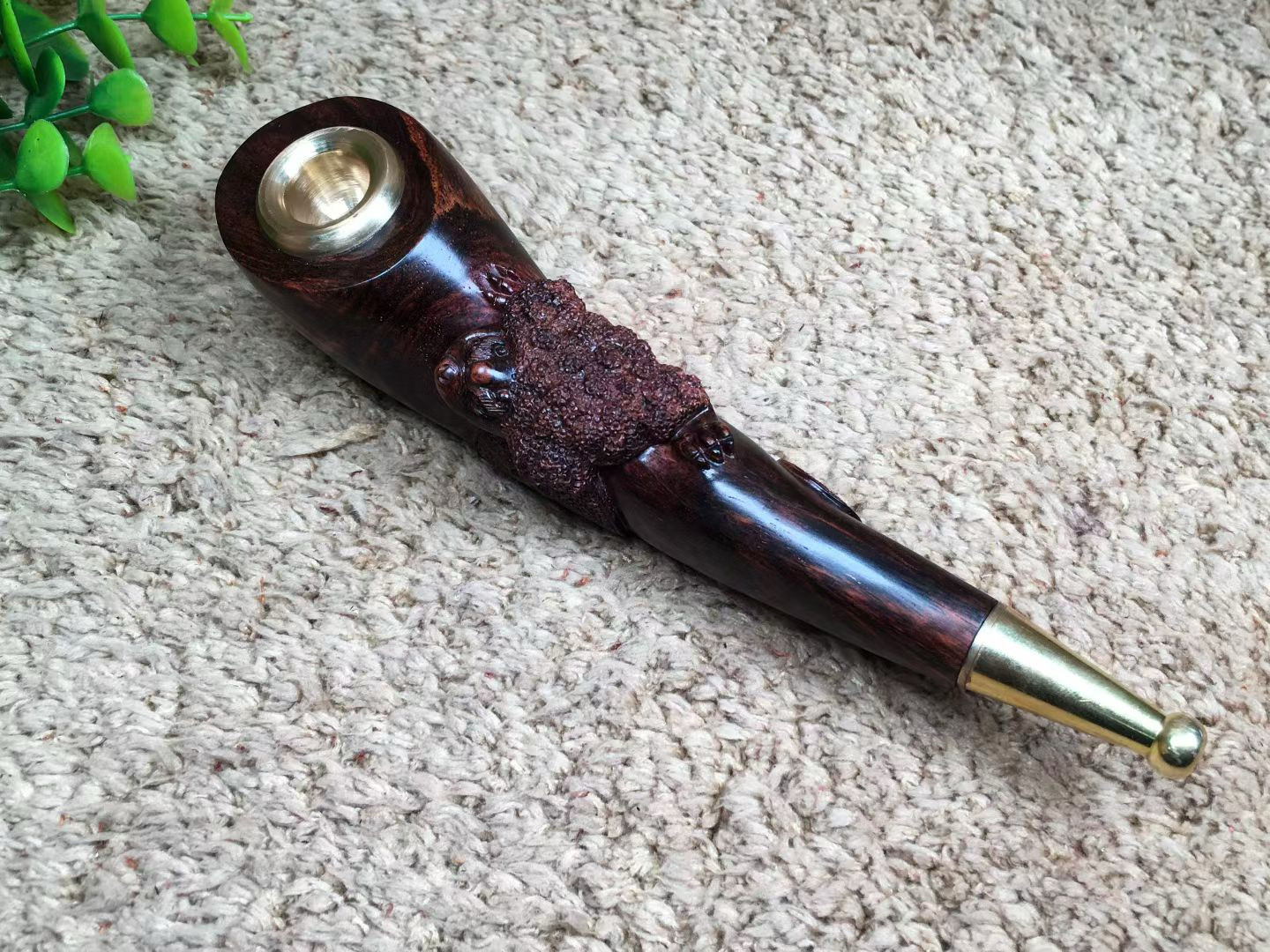 海南黄花梨旱烟高档烟嘴老式实木正宗红木过滤烟具男式烟杆烟斗