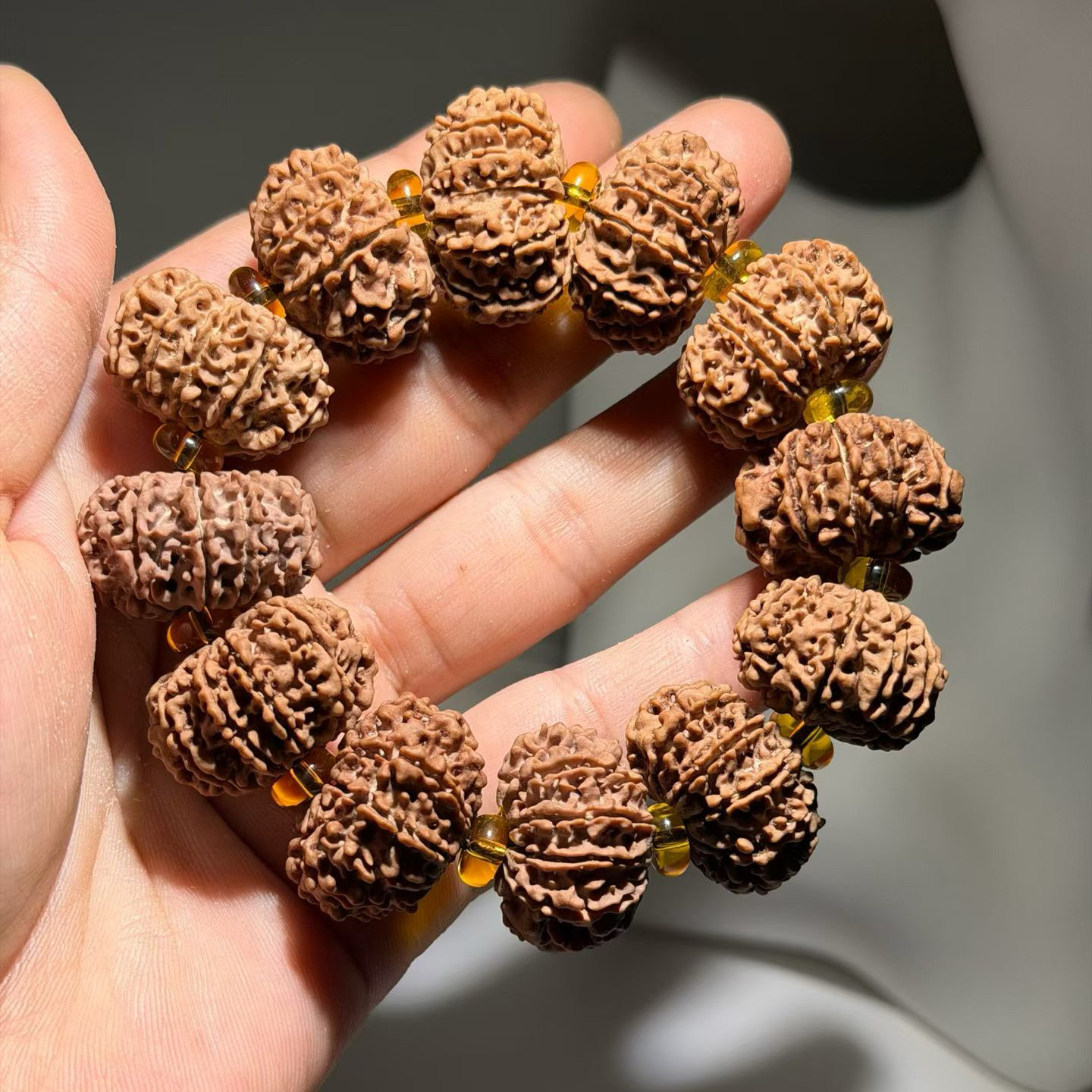 精品尼泊尔大金刚菩提极品手串25文玩佛珠高端收藏级10瓣盘玩满肉