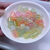 12x8mm石英岩糖果色桶珠10个