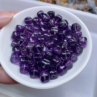 7.7x8mm紫水晶四方珠2个