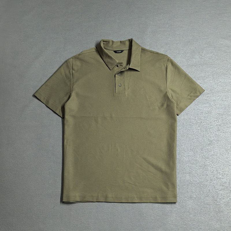 25年夏季新 军绿色薄款男短袖Polo衫
