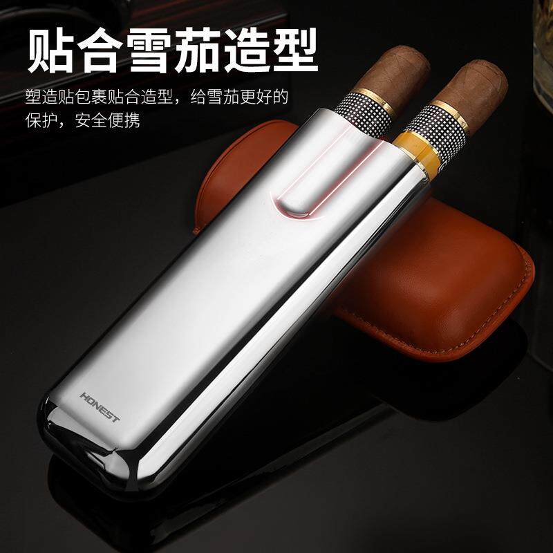 百诚2024真皮头层皮雪茄套雪茄管户外便携短途雪茄保护套礼盒装潮