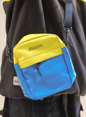 黄蓝撞色小挎包 街头滑板品牌 SKALUTE BACKPACK03