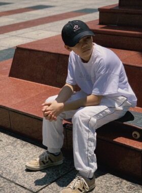 SKALUTE KIDS 2020 SUMMER夏季童装白色反光印花运动裤长裤K07