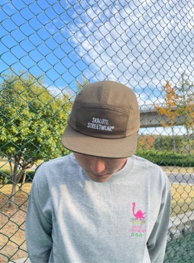 SKALUTE军绿色五片帽大小可调节滑板街头潮流棒球帽平檐帽M027