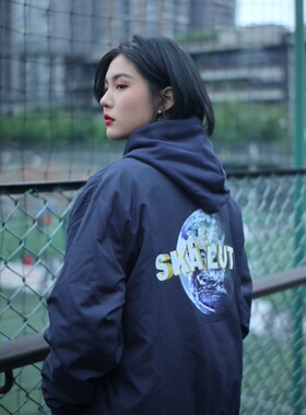 SKALUTE秋冬新款开衫棒球夹克嘻哈潮流百搭开衫卫衣滑板外套J023