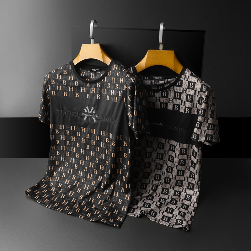 精品302男士夏装圆领丝光棉短袖8016P65，男装T恤，电商D302