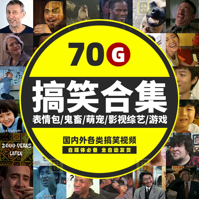 搞笑短视频素材表情包转场热门鬼畜沙雕宠物抖音自媒体剪辑无水印