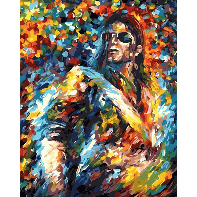 数字油画包邮24小时发货填色居家装饰亲朋送礼佳品彩绘迈克杰克逊