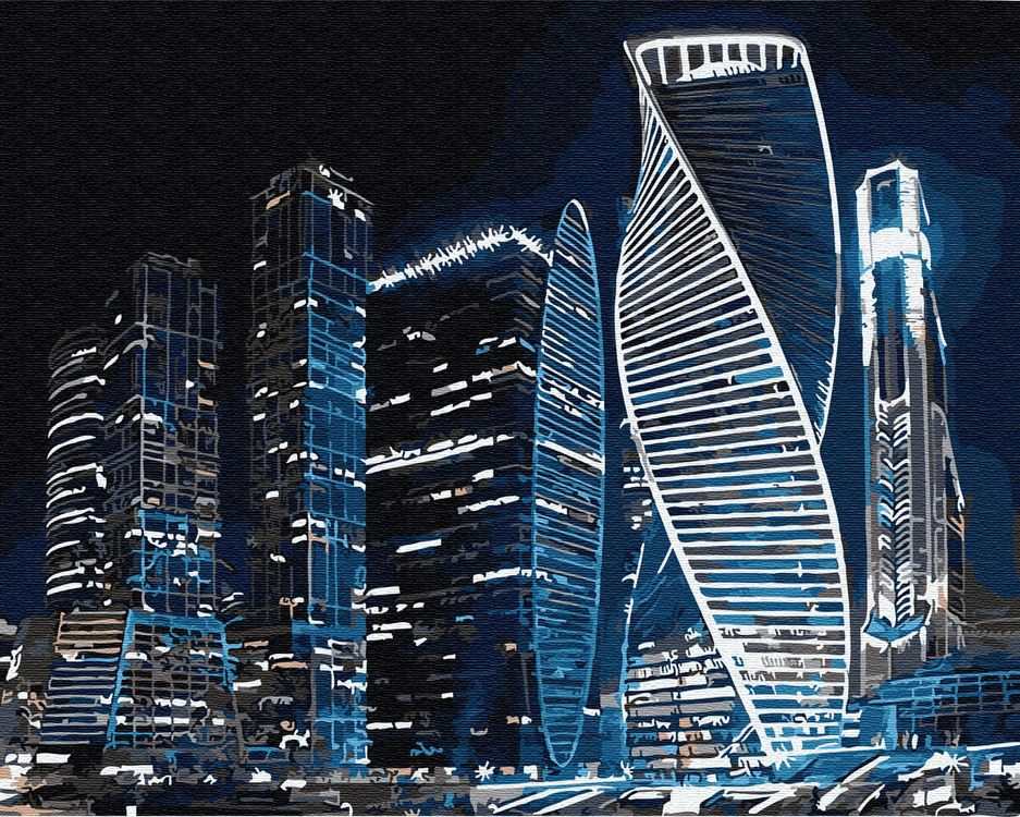 diy数字油画填充油彩画手工减压填色画莫斯科